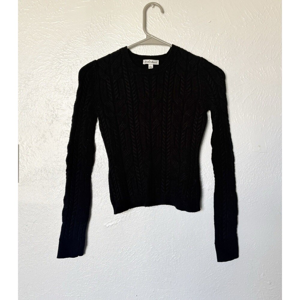 Dereck Heart Women’s Black Viscose Cable Knit Top Size Small